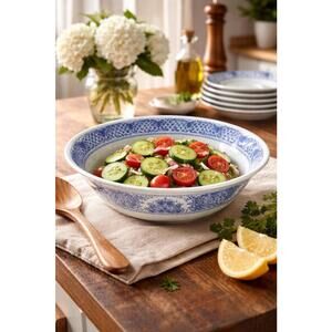 Nikko Japan 1980s Kingston Heavenly Blue Serving Bowl, 9x2.5”